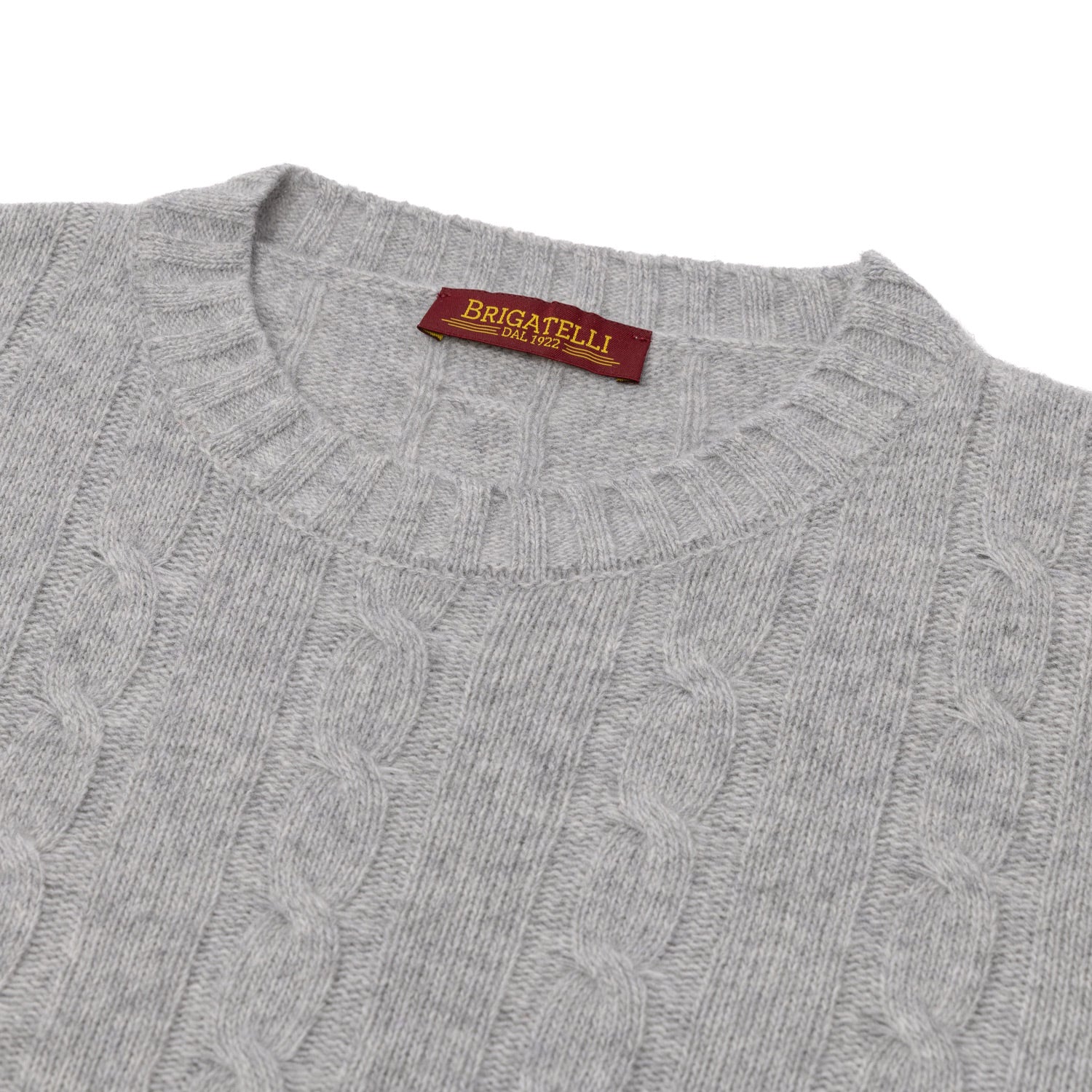 Brigatelli dal 1922 per Michael Jondral: Rundhals-Pullover "Treccia" aus Merinowolle und Kaschmir - 3 Ply Cashmere Blend
